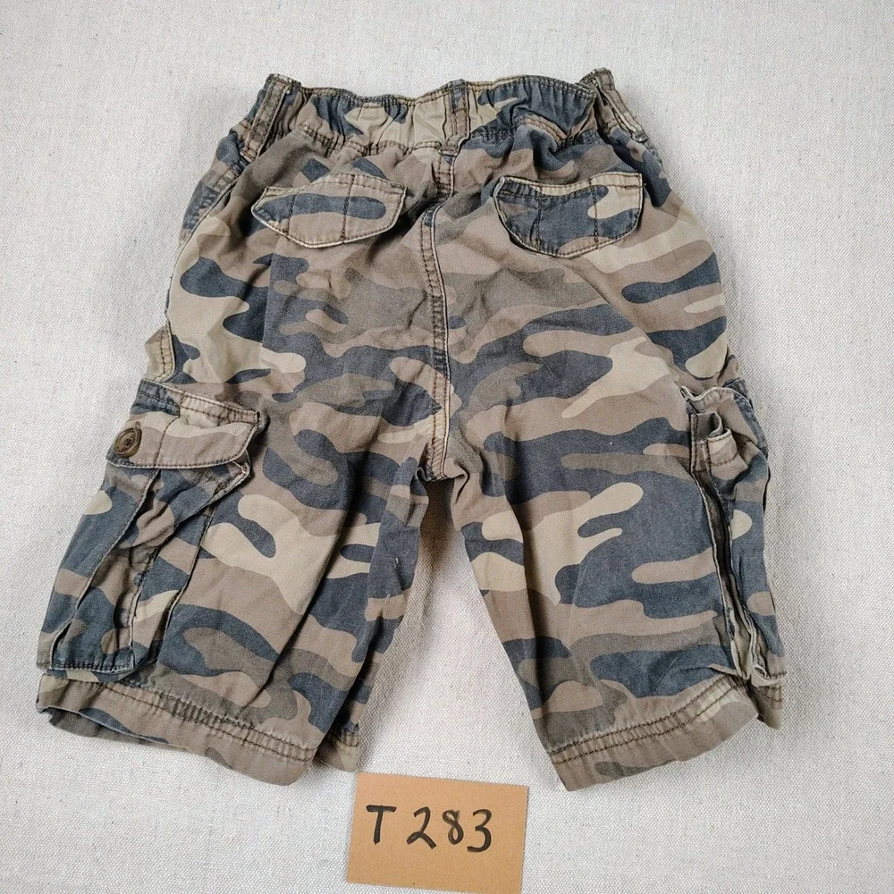 Carters Boys Size 6 Camo Cargo Shorts Green Brown Cotton Canvas